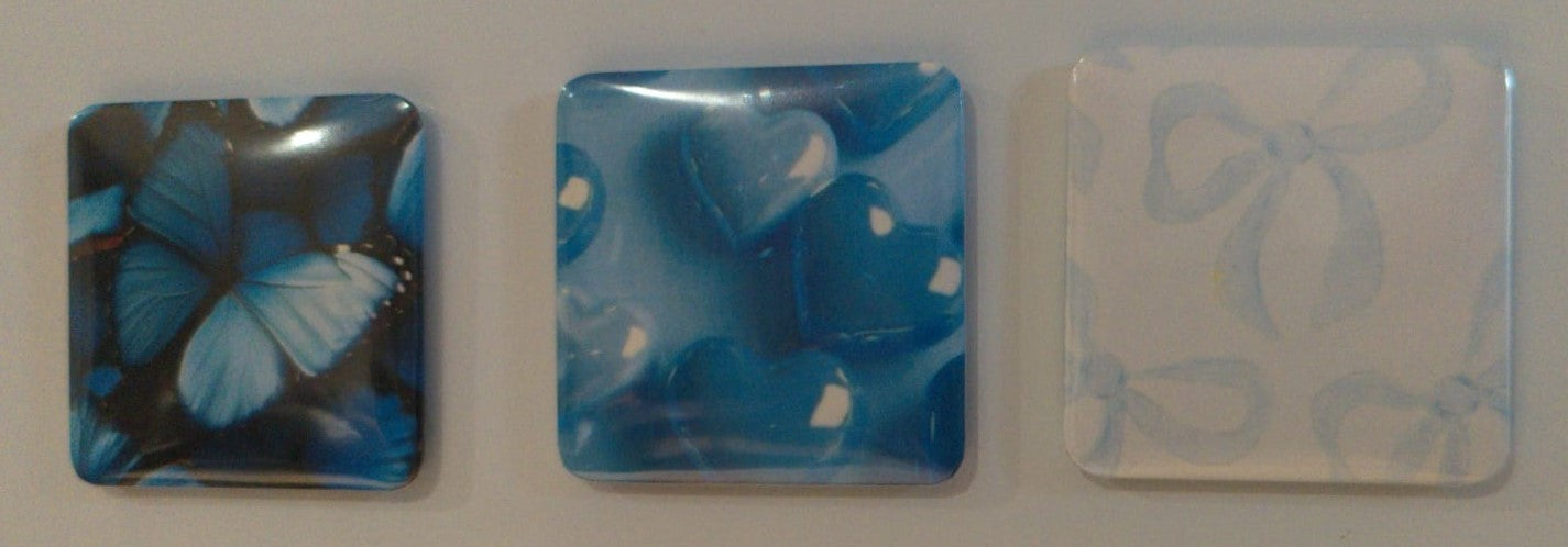 Trio de magnets – Collection Bleu Aesthetic