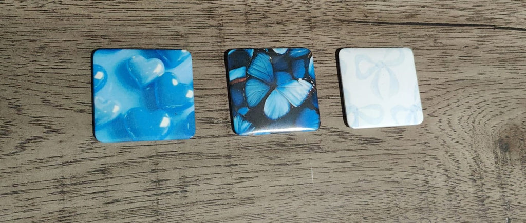 Trio de magnets – Collection Bleu Aesthetic