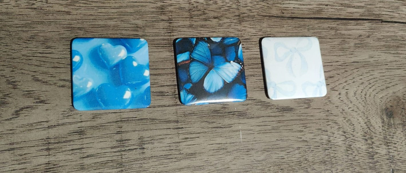 Trio de magnets – Collection Bleu Aesthetic