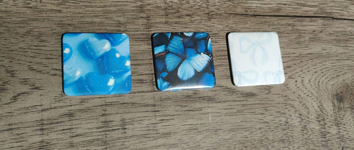 Trio de magnets – Collection Bleu Aesthetic